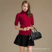Luxus Kaschmir-Pullover für Frauen Benutzerdefinierte Revers Pullover Wolle Kaschmir Mischung Pullover